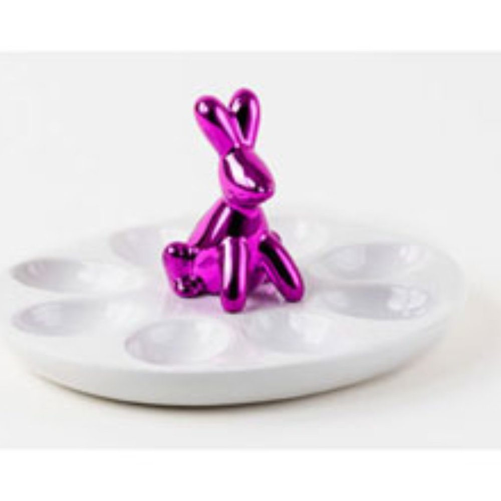 Purple Balloon Bunny Egg Tray